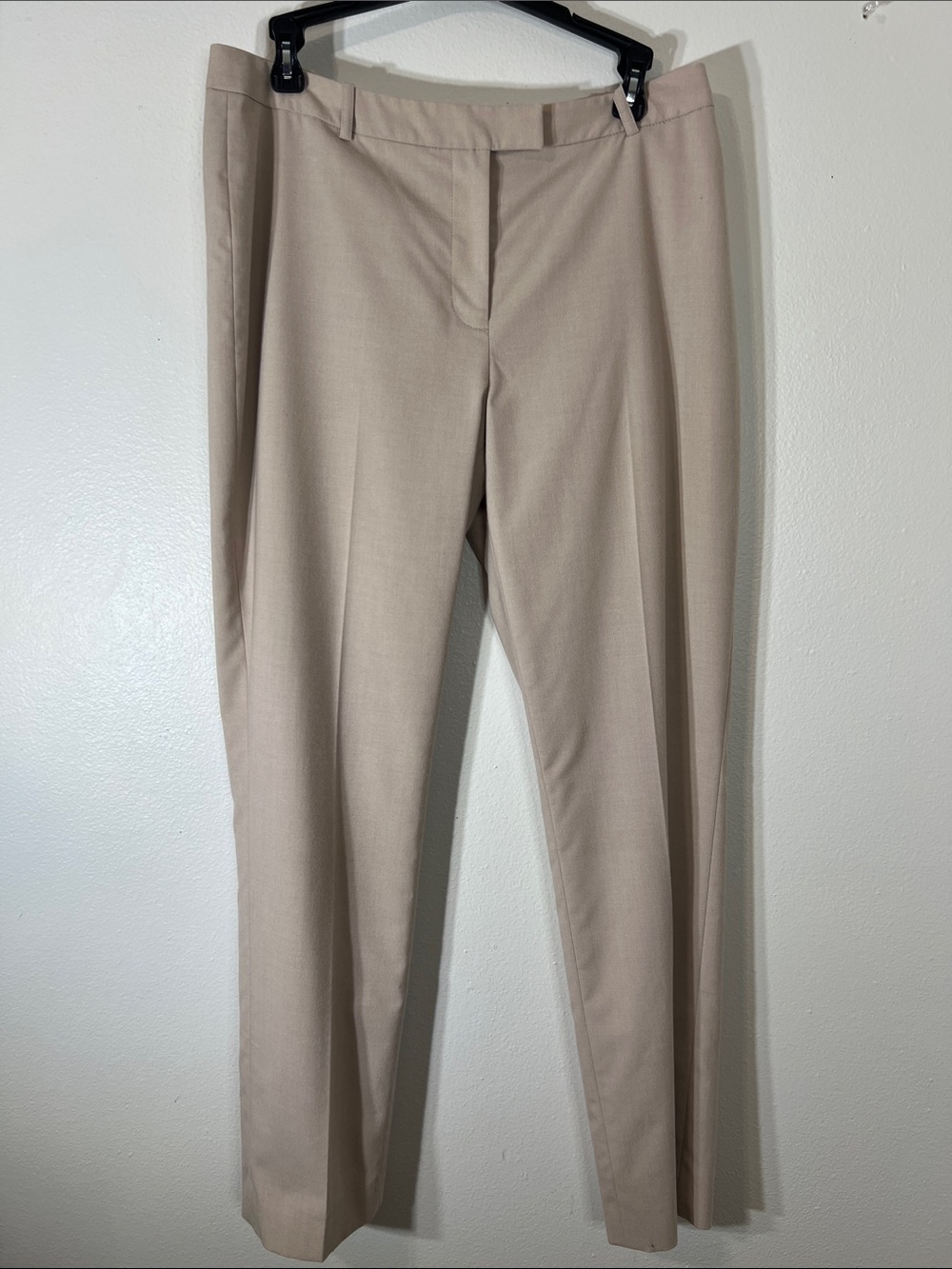 Alex Marie Light Beige High-Rise Tailored Pants